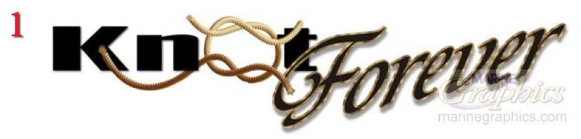 Knot Forever rope lettering - Boat Lettering