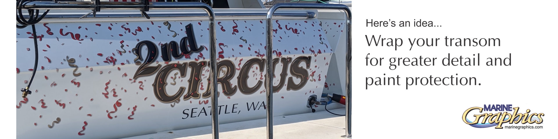 Custom Boat Lettering Design Service by Marine Graphics